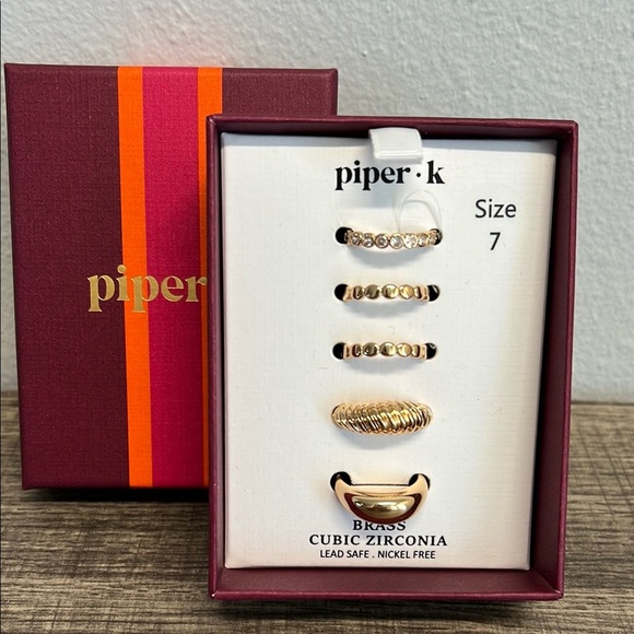Piper K | Stackable Ring Set | Size 7 & 9 - Picture 1 of 7